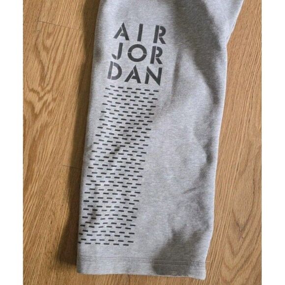 Air Jordan Sweatpants Mens Small Gray Baggy Wide Leg Casual Jumpman Fleece Lined - Picture 5 of 10